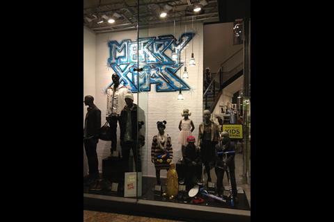 River Island Christmas window display